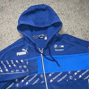 Puma BMW M Racing Full Zip Hoodie Jacket Size XL Red White Blue
